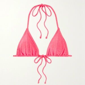 NWT Good American Pink Sparkly Bikini Set